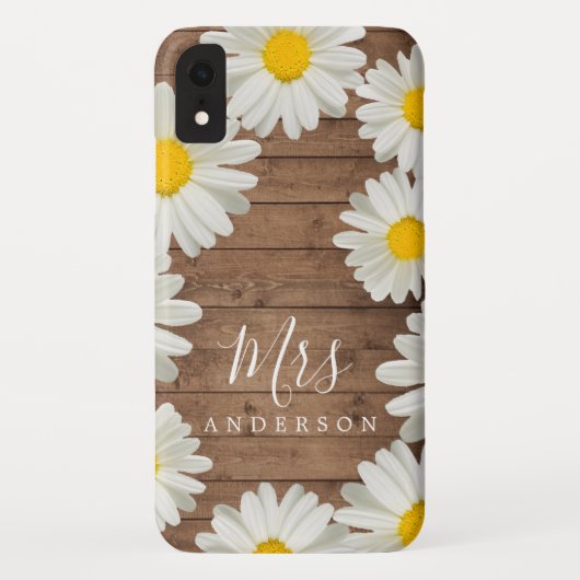 Toekomstige mevrouw  Daisies Witte Bloemen Rustiek Case-Mate iPhone Case (Achterkant)