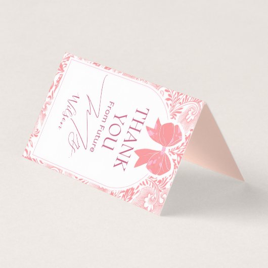 Toekomstige mevrouw dank u kaart (Voorkant)