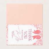 Toekomstige mevrouw dank u kaart (Buitenkant ongevouwen)