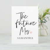 Toekomstige mevrouw en Jouw naam | Modern Beauty G Feestdagenkaart (Staand voorkant)