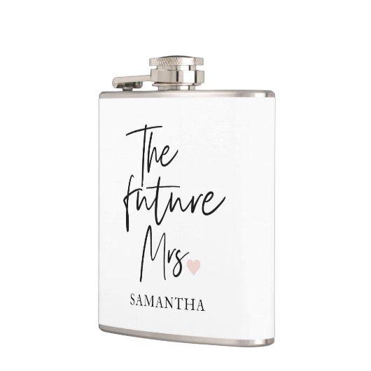 Toekomstige mevrouw en Jouw naam | Modern Beauty G Heupfles (Links)