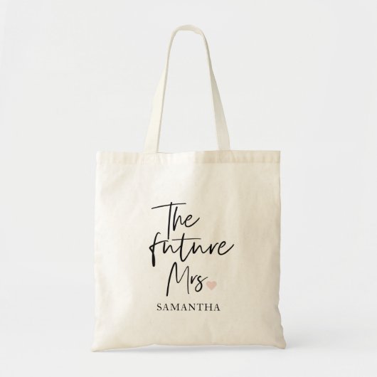 Toekomstige mevrouw en Jouw naam | Modern Beauty G Tote Bag (Voorkant)