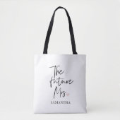 Toekomstige mevrouw en Jouw naam | Modern Beauty G Tote Bag (Voorkant)