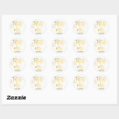 Toekomstige Mevrouw Faux Goud Folie Modern Script  Ronde Sticker (Vel)