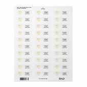 Toekomstige Mevrouw Faux Goud Folie Moderne Script Etiket (Full Sheet)