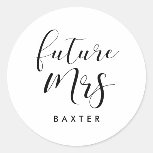 Toekomstige mevrouw Future Bride Ronde Sticker (Voorkant)