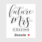 Toekomstige mevrouw Future Bride Sticker (Vel)