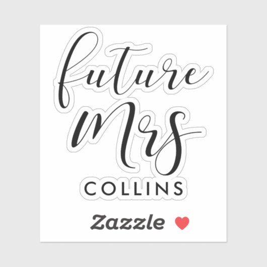 Toekomstige mevrouw Future Bride Sticker (Vel)