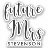 Toekomstige mevrouw gepersonaliseerd sticker (Voorkant)