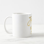 TOEKOMSTIGE MEVROUW Gold Modern Script Naam Persoo Koffiemok (Links)