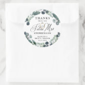 Toekomstige Mevrouw Groen Bruidsfeest Dank U Ronde Sticker (Tas)