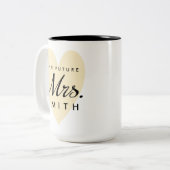 Toekomstige mevrouw Heart Tweekleurige Koffiemok (Voorkant links)