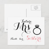 Toekomstige mevrouw heeft haar zussen nodig - Brui Briefkaart (Voorkant / Achterkant)