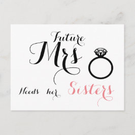Toekomstige mevrouw heeft haar zussen nodig - Brui Briefkaart