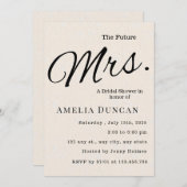 Toekomstige mevrouw kaart (Voorkant / Achterkant)