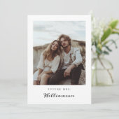 Toekomstige Mevrouw Minimal Rustic Bruiloft Cadeau Kaart (Staand voorkant)