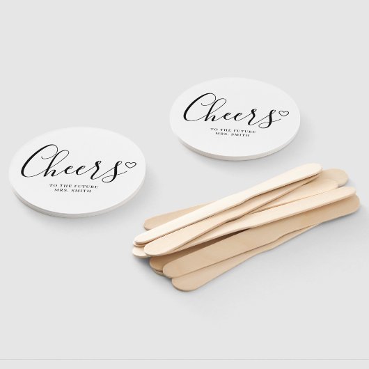 Toekomstige mevrouw Modern Vrijgezellenfeest Handwaaier (Niet-gemonteerd)