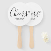 Toekomstige mevrouw Modern Vrijgezellenfeest Handwaaier (Voorkant en achterkant)