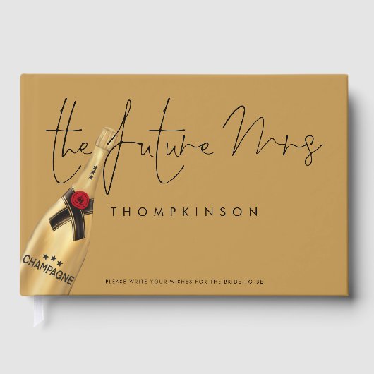 Toekomstige mevrouw Naam Datum Goud Vrijgezellenfe Gastenboek (Voorkant)