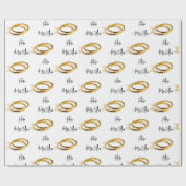 Toekomstige Mevrouw (naam) Elegante Trouwringen  Cadeaupapier (Vlak)