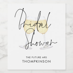 Toekomstige mevrouw Naam wijnglazen Vrijgezellenfe Wijn Etiket
