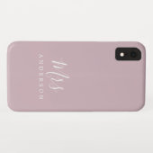 Toekomstige mevrouw paars wit chic script bruid Case-Mate iPhone case (Achterkant (horizontaal))