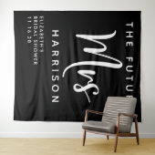 Toekomstige Mevrouw Persoonlijke Bruids Shower Zwa Wandkleed (In Situ (horizontaal))