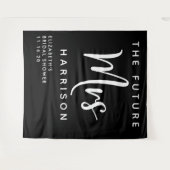 Toekomstige Mevrouw Persoonlijke Bruids Shower Zwa Wandkleed (Voorkant (horizontaal))