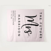 Toekomstige Mevrouw Persoonlijke Roze Bruidsfeest Wandkleed (Voorkant (horizontaal))