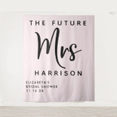 Toekomstige Mevrouw Persoonlijke Roze Bruidsfeest Wandkleed (Voorkant)