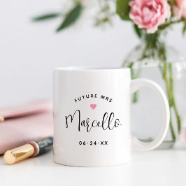 Toekomstige mevrouw Persoonlijke Zwarte Script Naa Koffiemok