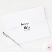 Toekomstige Mevrouw Ronde Sticker (Envelop)