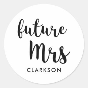 Toekomstige mevrouw ronde sticker