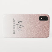 Toekomstige Mevrouw Roze Glitter Ombre Chic Script Case-Mate iPhone Case (Achterkant (horizontaal))