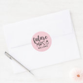 Toekomstige Mevrouw Roze Hen Party Ronde Sticker (Envelop)