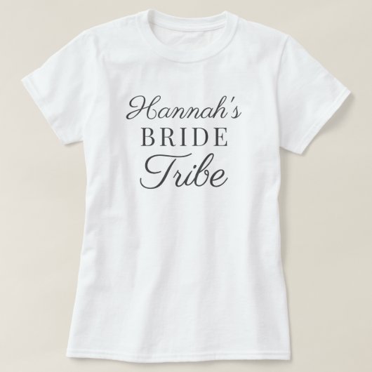 Toekomstige mevrouw script aangepaste naam bruid t-shirt (Design voorkant)