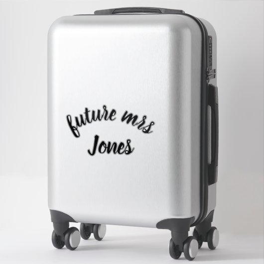 Toekomstige mevrouw sticker (Koffer)