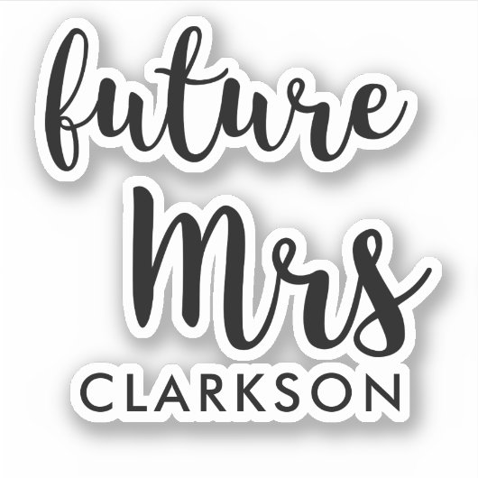 Toekomstige Mevrouw Sticker (Voorkant)