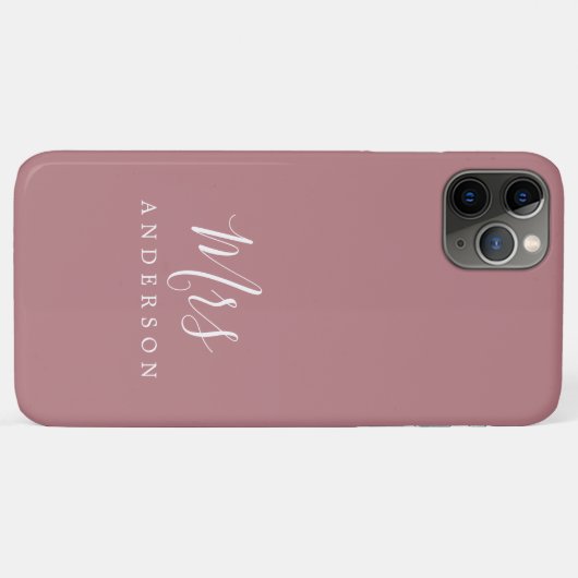 Toekomstige Mevrouw Stof Roos Chic Script Bruid Case-Mate iPhone Case (Achterkant (horizontaal))