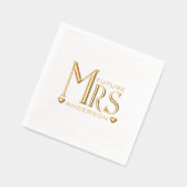 Toekomstige mevrouw Vrijgezellenfeest Folie Servetten (Links)