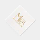 Toekomstige mevrouw Vrijgezellenfeest Folie Servetten (Rechts)