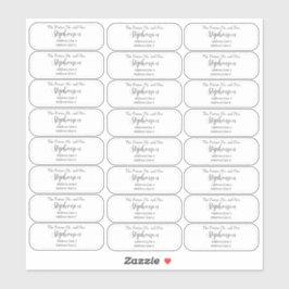 Toekomstige Mijnheer en Mevrouw Retouradres Transp Sticker
