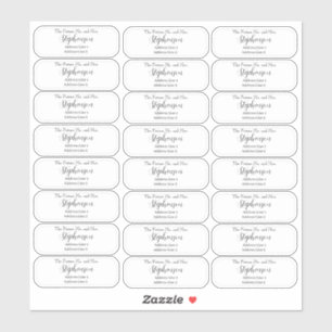 Toekomstige Mijnheer en Mevrouw Retouradres Transp Sticker