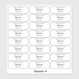 Toekomstige Mijnheer en Mevrouw Retouradres Transp Sticker