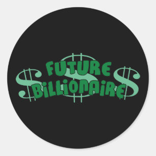Toekomstige miljardair ronde sticker