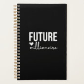 'Toekomstige Miljonair' Ambities Zwart & Wit Planner (Voorkant)