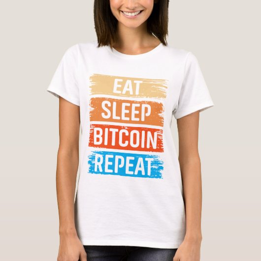 Toekomstige Miljonair Bitcoin Humor Cryptovaluta  T-shirt (Voorkant)