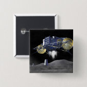 Toekomstige missies voor ruimteverkenning 4 vierkante button 5,1 cm (Voorkant /achterkant)