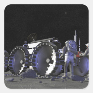 Toekomstige missies voor ruimteverkenning 9 vierkante sticker