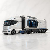 Toekomstige Mobiele Datacenter Vrachtwagenkaart Kaart
